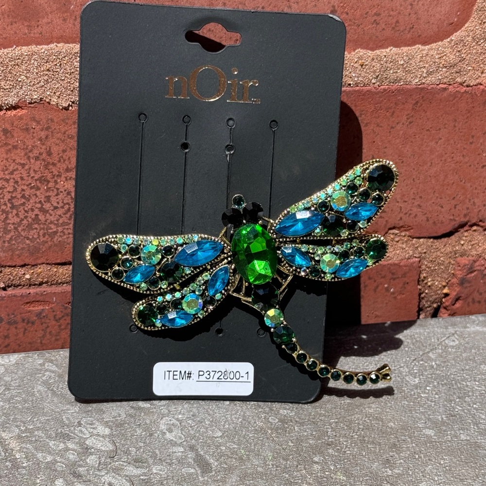 Noir Jewelry Dragon Fly Brooch